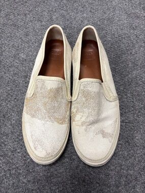 Frye Women's Slip-On Canvas Loafers in Off-White